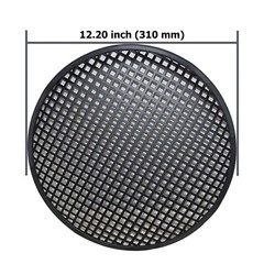 12″ Metal Speaker Subwoofer Sub Woofer Waffle Mesh Grill Cover w/ Clips & Screws