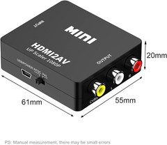 HDMI To RCA AV Converter Adapter 1080P CVBs 3RCA For Video Audio Xbox TV PC DVD