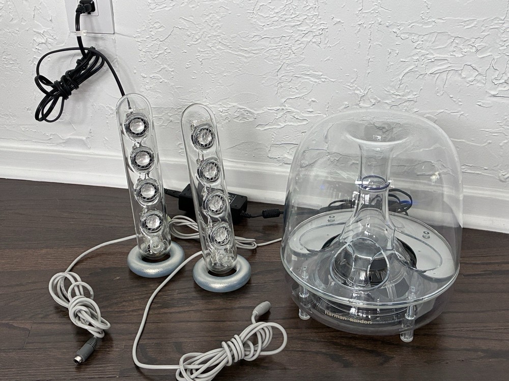 Harman Kardon SoundSticks II Speakers + Subwoofer Preowned Works Great