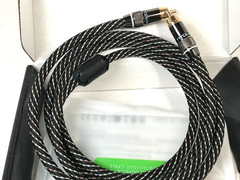 Premium RCA to RCA Audio Cable 1.5 M Copper Braided Shielded Hifi Subwoofer Cord