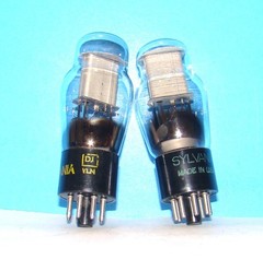 No type 2050 Sylvania radio audio jukebox vacuum 2 tubes valves tested ST 2050A