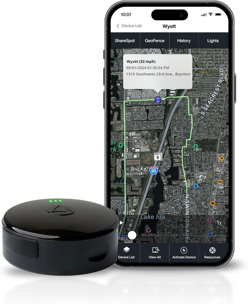 LandAirSea 54 GPS Tracker – Made in the USA from Domestic & Pack of 1, Black