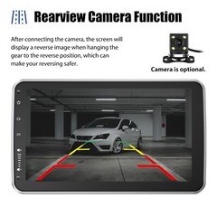 10.1 inch Touch Screen Rotatable Car Stereo Radio 1 DIN Android 13 GPS Navi Wifi