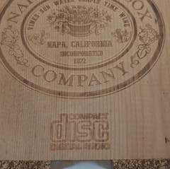 Vintage Napa Valley Wine Crate Wooden CD Compact Disc Storage Box Rustic Decor