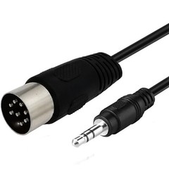 Din 8 Pin Din MIDI Male Plug To 3.5mm Mini Male Stereo Jack Audio Adapter Cable