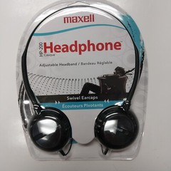 Maxell HP-200 Headphones Adjustable Headband Swivel Earcaps Brand New Sealed