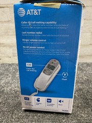 Used AT&T TR1909 Trimline Corded Phone with Caller ID, White