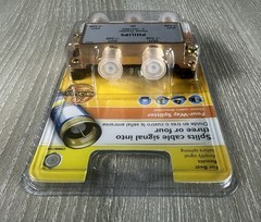 Philips 4-Way Coaxial Cable Splitter 5-1000 MHz 24K Gold Theater M62804 Sealed
