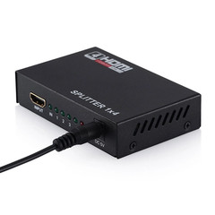 HD 4K 4 Port HDMI Splitter 1×4 Repeater Amplifier 1080P 3D Hub 1 In 4 Out