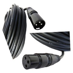 15ft 3-Pink Male XLR Mic Cable to 3 Pin Shielded XLR Female Cable for PA Audio
