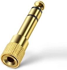 5X 6.35mm 1/4″ Male to 3.5mm 1/8″ Female TRS Stereo Audio Headphone Adapter US