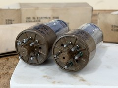 PAIR NOS NIB BENDIX RTMA 6106 / 5Y3 Triple Mica 4 Support Rods DD GETTER Tubes