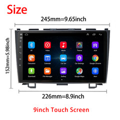 For Honda CRV 2007-2011 Carplay Android 15 Car Stereo Radio Navi GPS+Camera 64GB