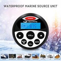 Guzare Marine Boat ATV/UTV Digital Media Stereo System Bluetooth/AUX/USB/FM/AM