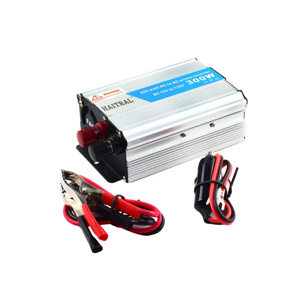 300W Car Power Inverter Power Outlet DC 12V to 110V AC With Outlet Charger & USB
