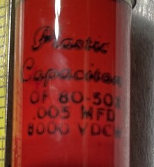 OF80-502 PLASTIC CAPACITORS capacitor 0.005uF 8000V Glass Axial