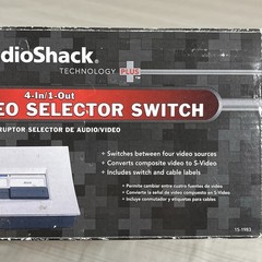 RadioShack 4-Way Audio/Video Selector Switch Cat No 15-1983 Vintage K1