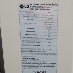 LG Electronics ESS Smart Energy Box Demo Unit No Batteries RBA008K0A00 (Pre-Owne