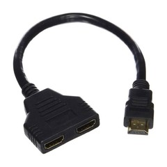 11.8 In HDMI Cable Adapter Male To Dual Female 2.0 Converter 1 in 2 out Splitter
