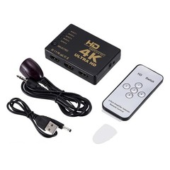 5 In 1 Out HDMI Switch 4K Splitter 5 Port Selector Switcher Hub IR Remote HDTV