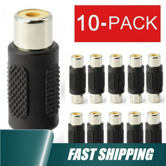 10-Pack AV RCA Audio Video Female to Female Jack Coupler Adapter Connector