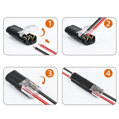 50pcs 2 Pin Waterproof Electrical Connector Car Automotive Wire Plug Terminal