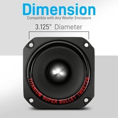 PYRAMID 1in. Tweeter 150W Heavy Duty Titanium TW44