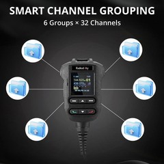 Radioddity DB50-B Mobile Radio 50W GPS APRS Bluetooth Multi-band TX RX APP MIC