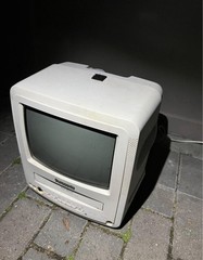 Panasonic 9” CRT TV, PV-C930W Road Show VCR Combo AC/DC Portable FM Radio White