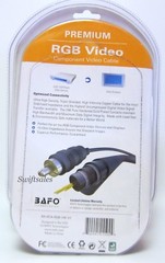 BAFO Premium 24K Gold Plated RGB Component Video Cable 14′ 14FT Retail Pack