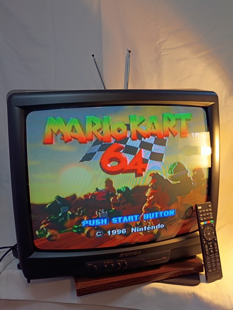 🔥Sansui 19in CRT TV Retro Gaming Tv Fully Tested W/Remote CLEAN Tv 2001 RCAs