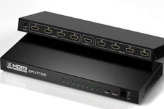 8 Port HDMI Splitter 1 in 8 Output 1 to 8 Video Splitter Ultra 4K 3D 1080P Hub