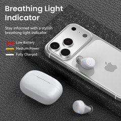 TOZO – A1 Lightweight Wireless Earbuds Headphones, White – Refurbished