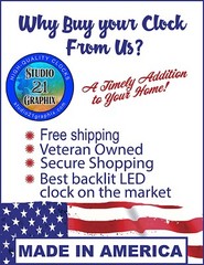 United States Air Force, Lighted Backlit LED Wall Clock Free Shipping
