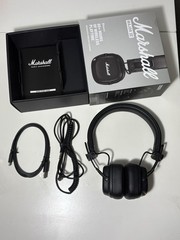 Wireless On-Ear Headphones Black Bluetooth 3.5mm AUX USB-C Overhead Earphones