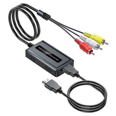 RCA to HDMI Converter, Analog Composite to HDMI Adapter Compatible VCR,DVD,VHS