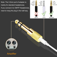 5x TRS Stereo Audio Headphone Adapter 6.35mm 1/4″ Male to 3.5mm 1/8″ Female Jack