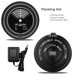 50/60Hz LP Turntable Speed Test Lamp Hand-held Strobe Unit & Stroboscopic Disc