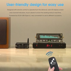 Compact 2 Zone Amplifier/Speaker Selector Stereo Audio Switcher Box with Remote