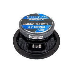 Orion CM652 6.5″ 1000W Peak 2-Ohm 1.5″ Voice Coil Car Midrange Speakers (Pair)