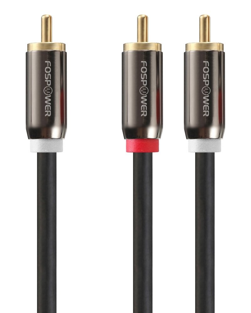 FosPower RCA Y-Adapter (6 Feet), 1 RCA Male to 2 RCA Male Y Splitter Digital …