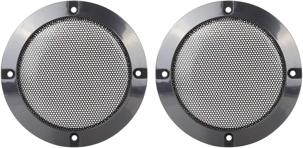 2pcs 4 Inches Metal Glossy Audio Speaker Cover Mesh Subwoofer Grill Horn Guard D
