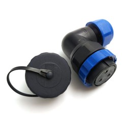 SD28 IP68 24pin Flange Elbow Waterproof Aviation Cable Connector Plug Socket