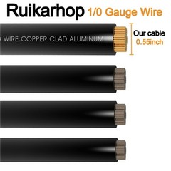 40ft 0 Gauge Wire Copper Clad Aluminum1/0 Battery Cable20pcs Lugs Terminal Conne