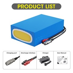 72V 40Ah E-bike Battery with 100A BMS Lithium Pack for 0-5000W Motor Waterproof