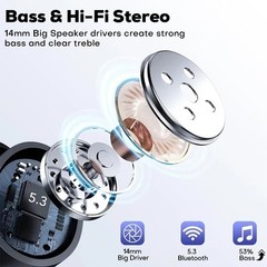 Wireless Bluetooth 5.3 Headset TWS Earphones Earbuds Stereo Headphones Ear Hook