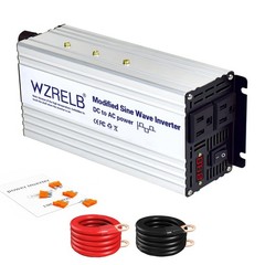 WZRELB 1200W Power Inverter 24V DC to 110V 120V AC,2400W Peak Modified Sine Wave