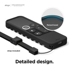 Apple TV Remote Case – elago® R3 Protective Case for 4K / 4th Generation [Black]