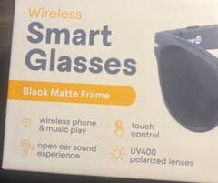 Wear iQ Wireless Smart Sunglass Bluetooth UV400 Polarized Lens Black Matte NIB