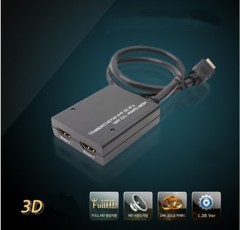 3D HDMI Splitter (1: 2) cable type, 3D support, Full HD 1080P, HDCP/HDMI 1.3B
